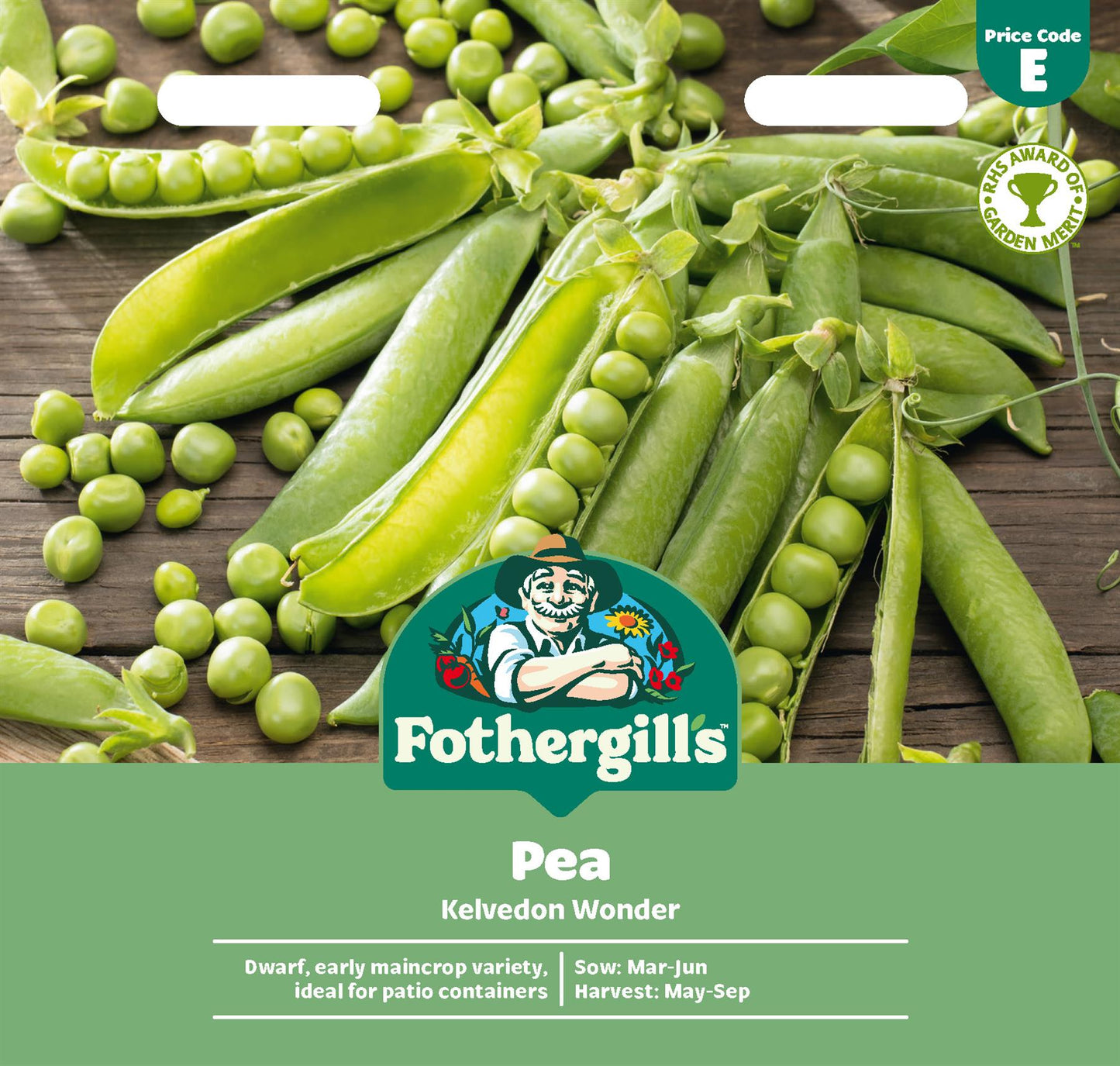 Fothergills Pea Kelvedon Wonder Seeds