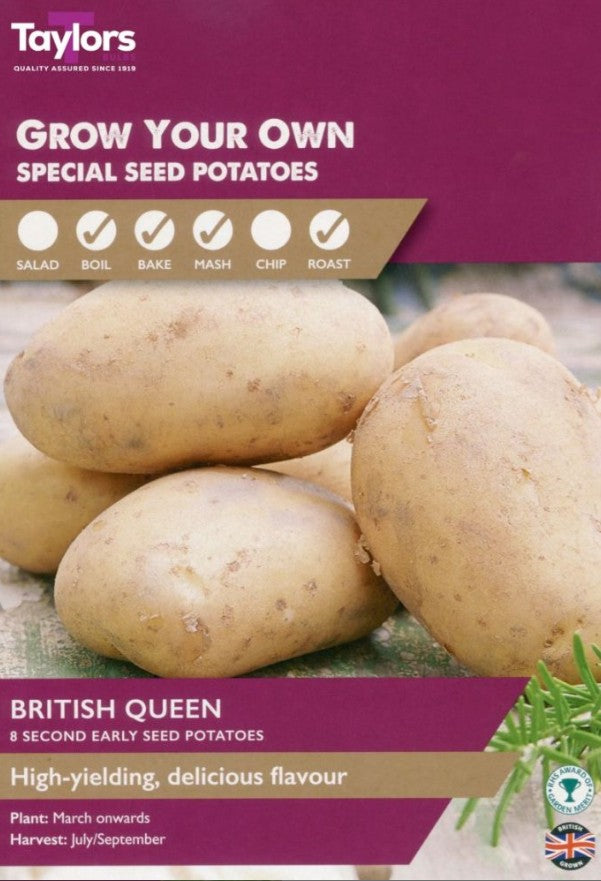 Seed Potatoes British Queen – Second Early (8 Tubers)