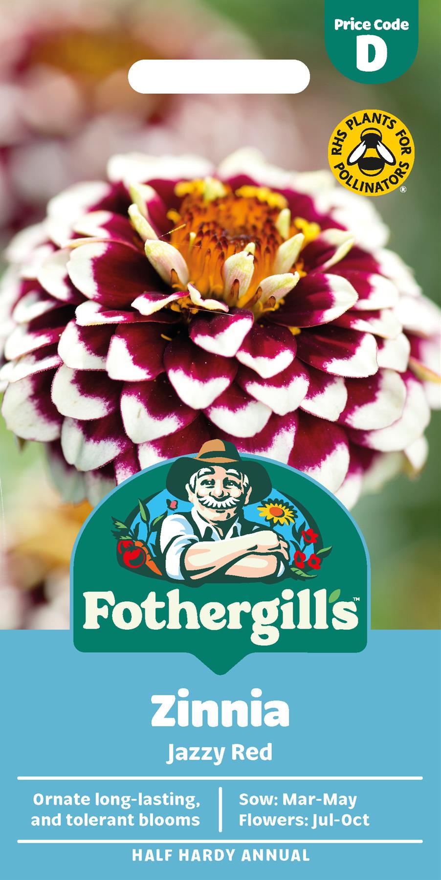 Fothergills Zinnia Jazzy Red Seeds