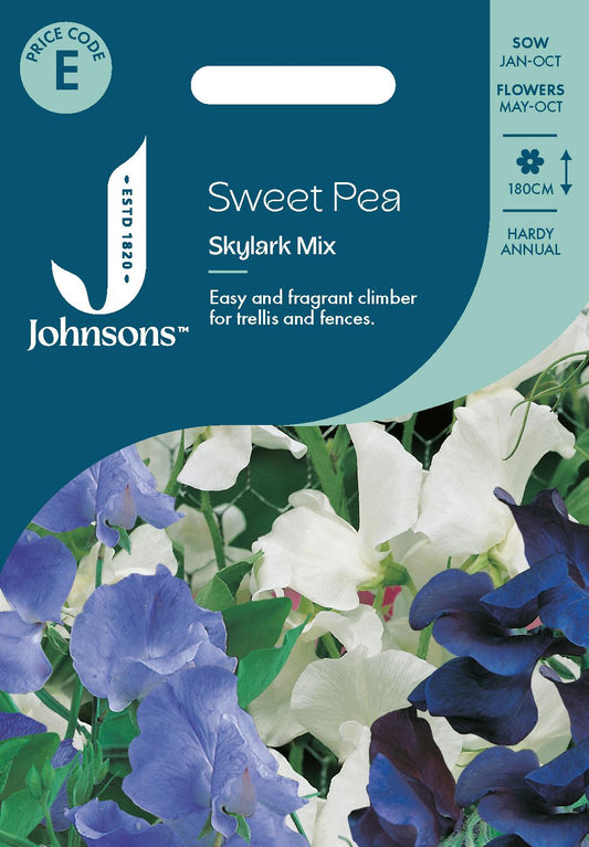Johnsons - Sweet Pea Skylark Mix - 25 Seeds
