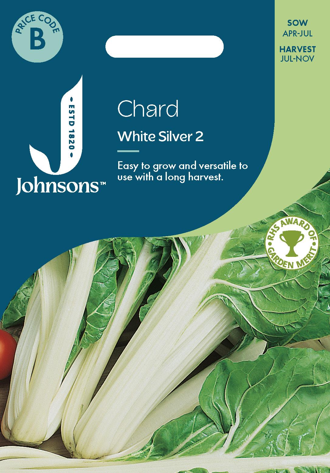 Johnsons - Chard White Silver 2 - 350 Seeds
