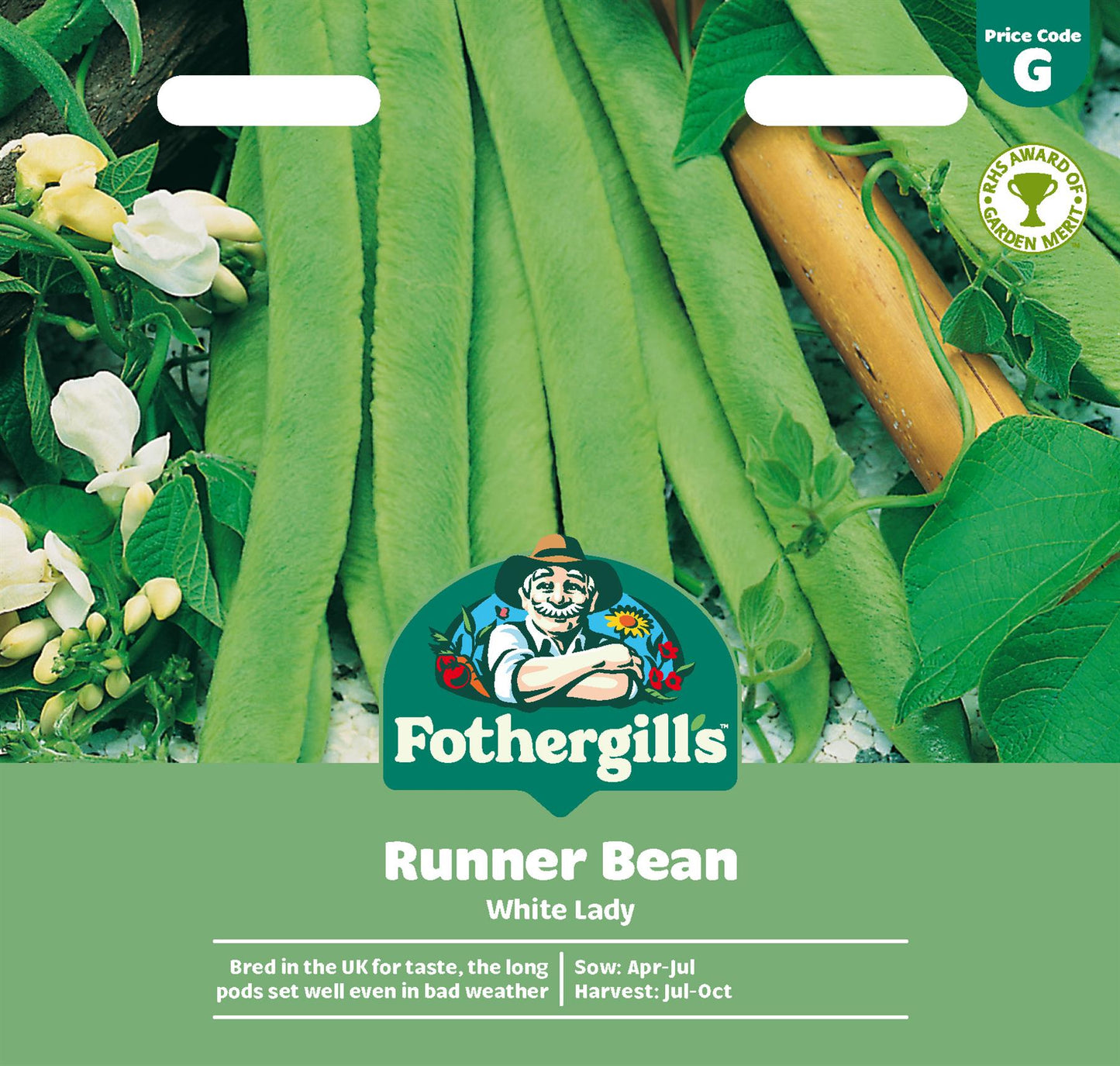 Fothergills Runner Bean White Lady Seeds