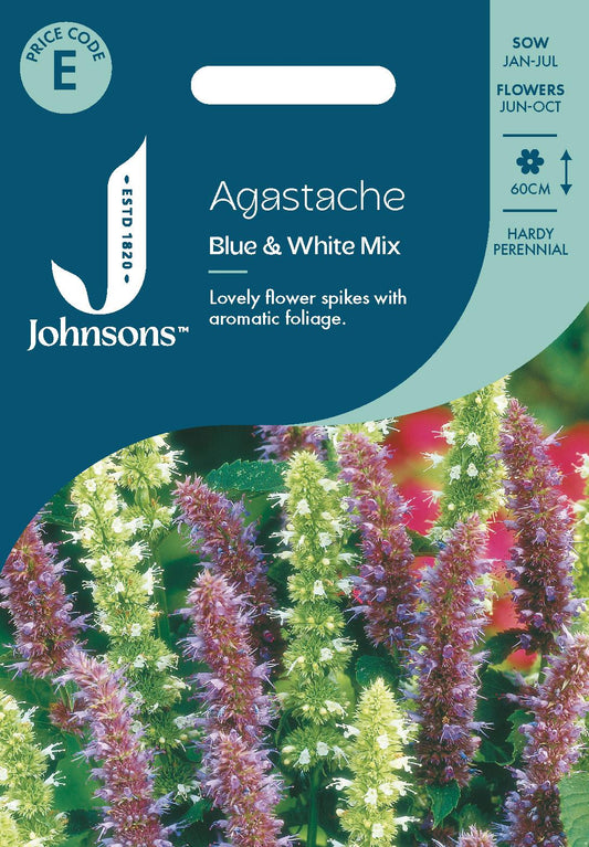 Johnsons - Agastache Blue & White Mix - 200 Seeds