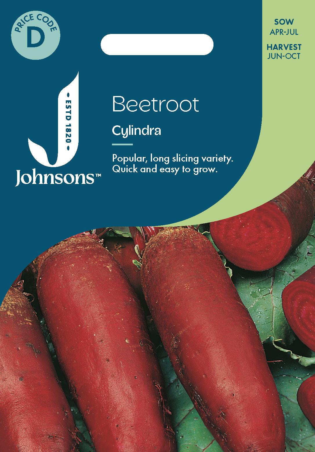 Johnsons - Beetroot Cylindra - 250 Seeds