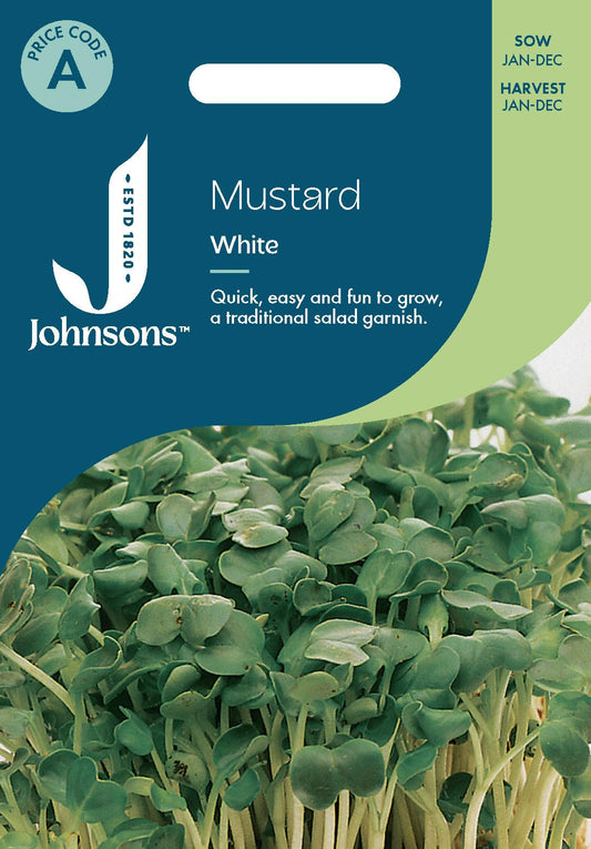 Johnsons - Mustard White - 1750 Seeds