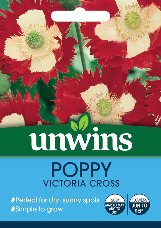 Unwins Poppy Victoria Cross 200 Seeds