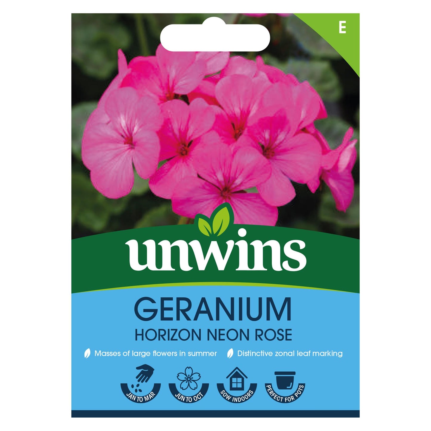 Unwins Flower Geranium Horizon Neon Rose - 8 Seeds