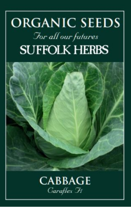 Suffolk Herbs Organic Cabbage Caraflex F1 Seeds