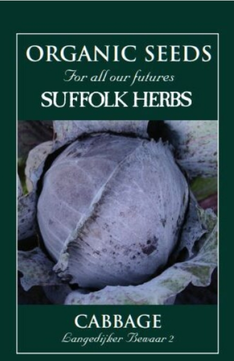 Suffolk Herbs Organic Cabbage Langedijker Bewaar Seeds