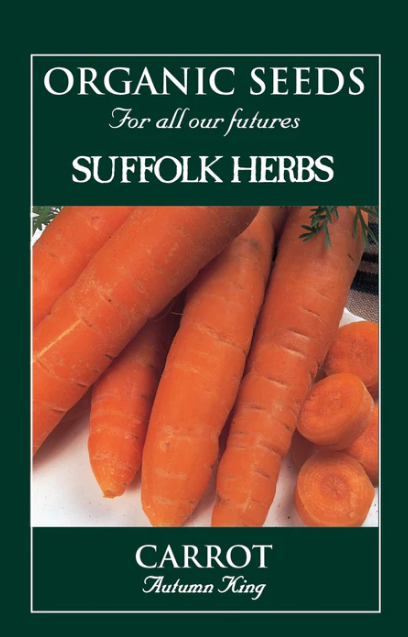 Suffolk Herbs Organic Carrot Autumn King 400 Seeds