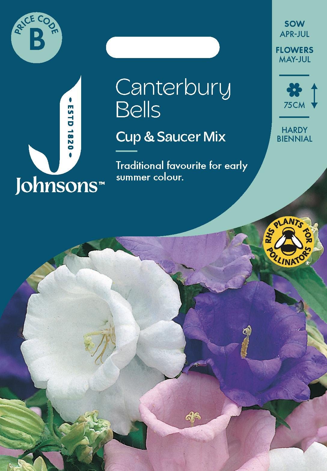 Johnsons - Canterbury Bells Cup & Saucer Mix - 600 Seeds