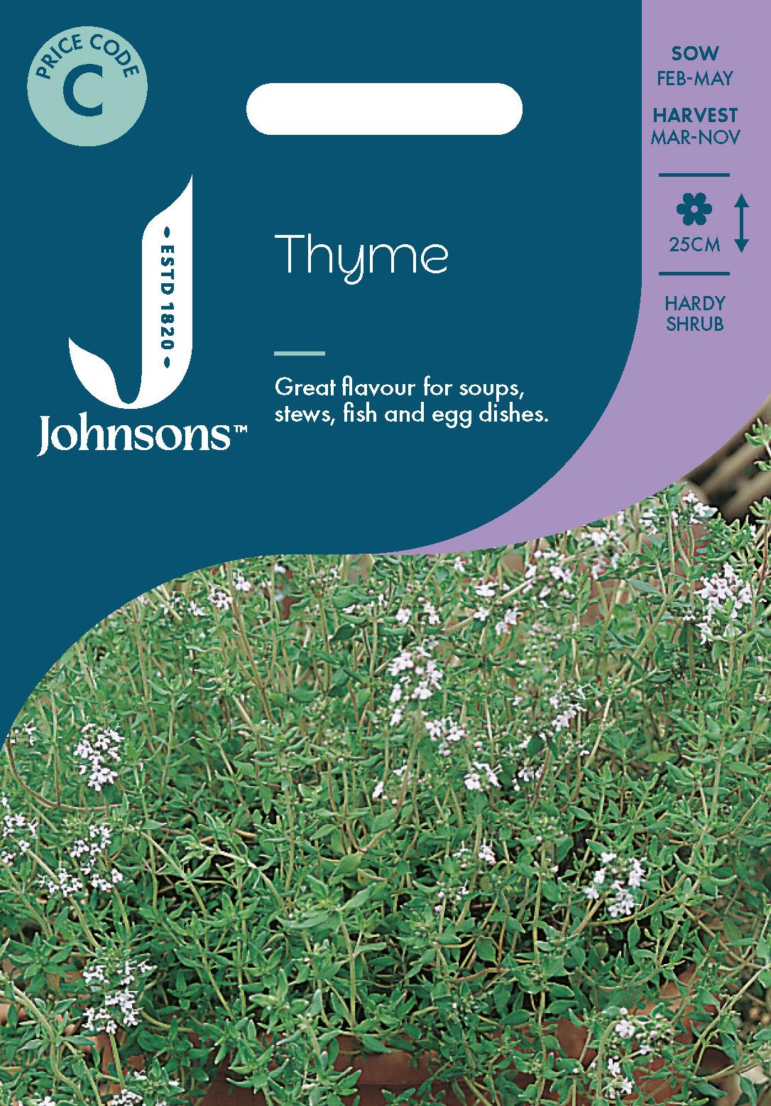 Johnsons - Herb - Thyme - 500 Seeds