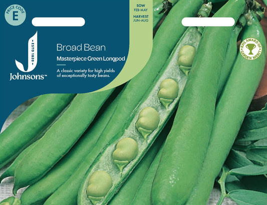 Johnsons - Broad Bean Masterpiece Green Longpod - 45 Seeds