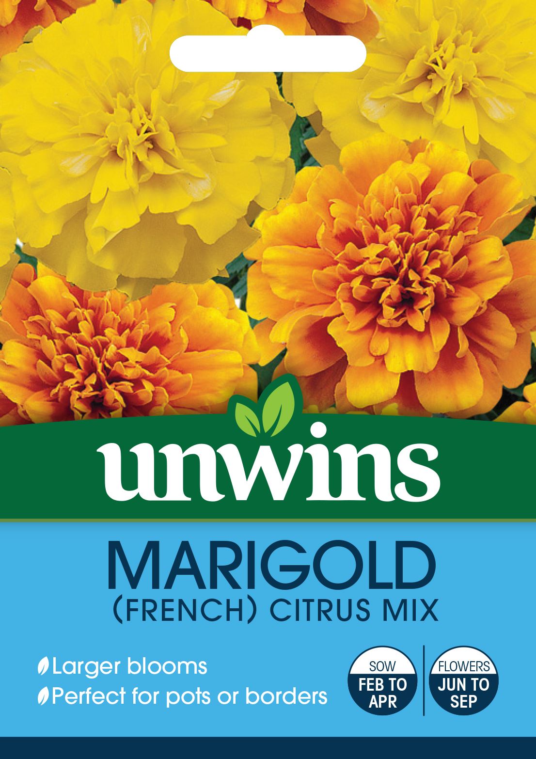 Unwins Marigold French Citrus Mix 80 Seeds