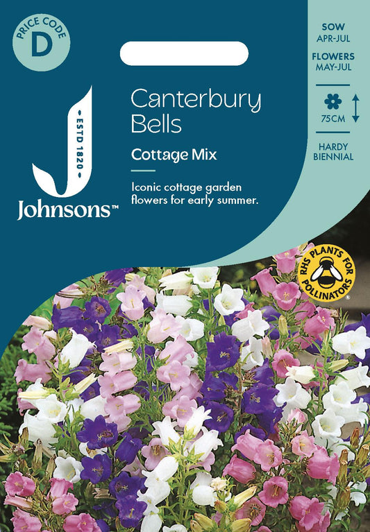Johnsons - Canterbury Bells Cottage Mix - 600 Seeds