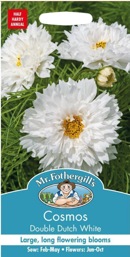 Mr Fothergills Cosmos Double Dutch White Seeds