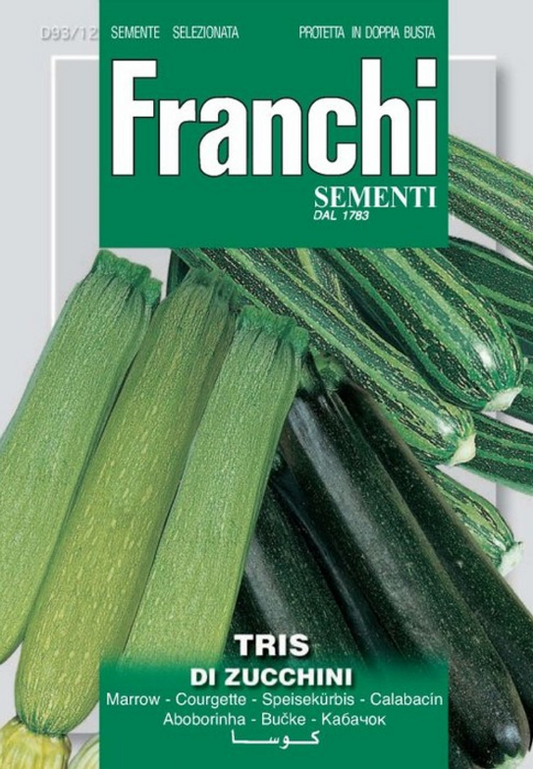Franchi Seeds of Italy Squash Tris Di Zucchini Seeds