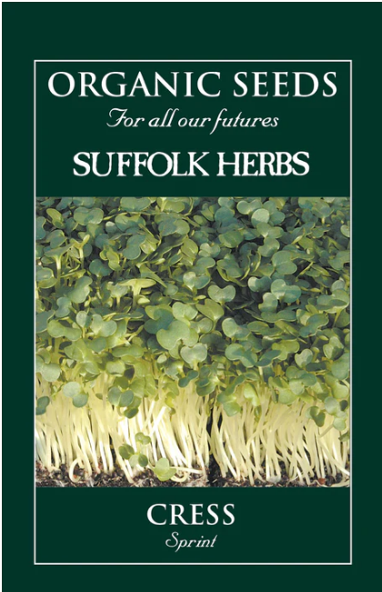 Suffolk Herbs Organic Cress Sprint 3000 Seeds