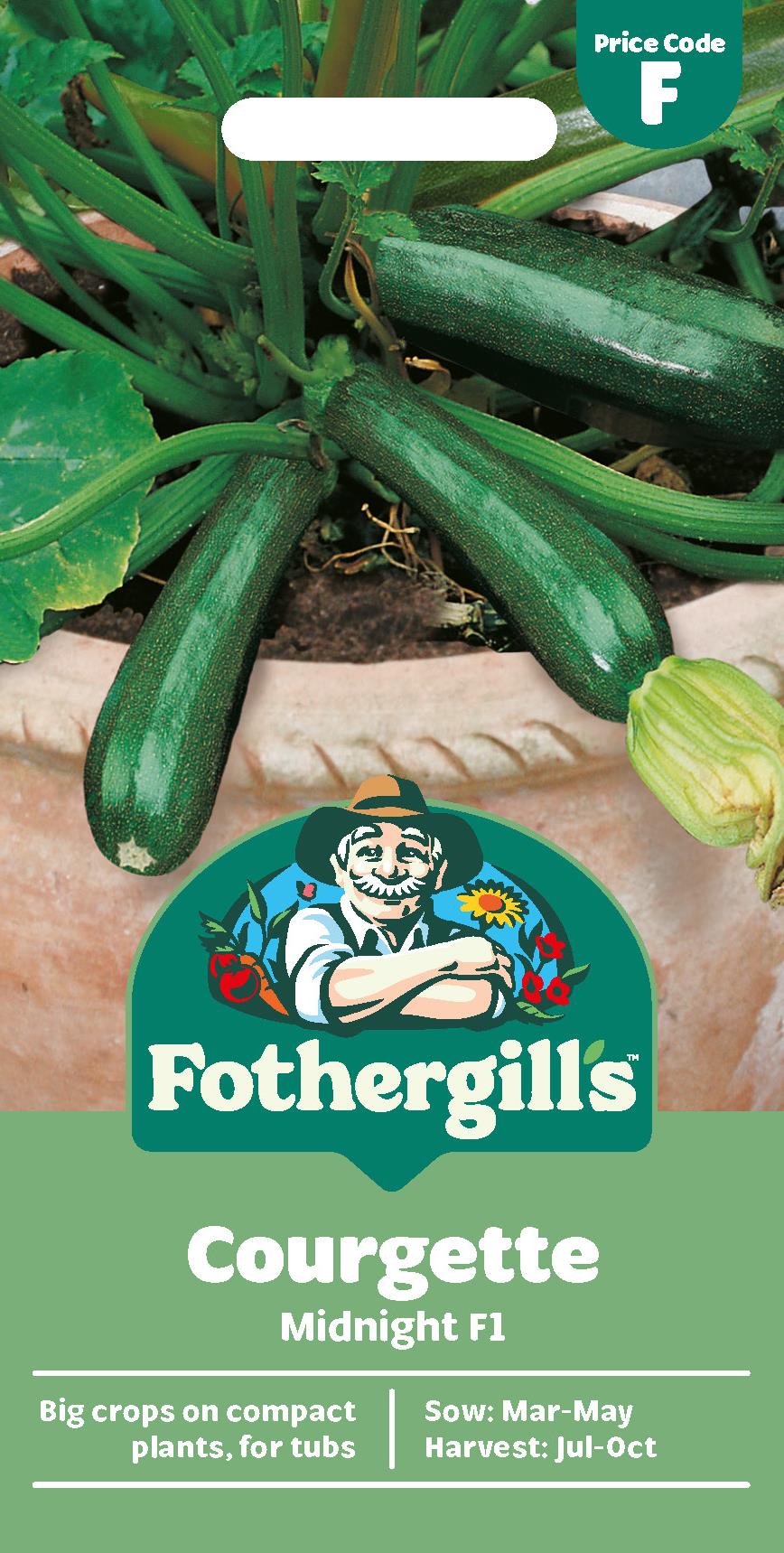 Fothergills Courgette Midnight F1 Seeds