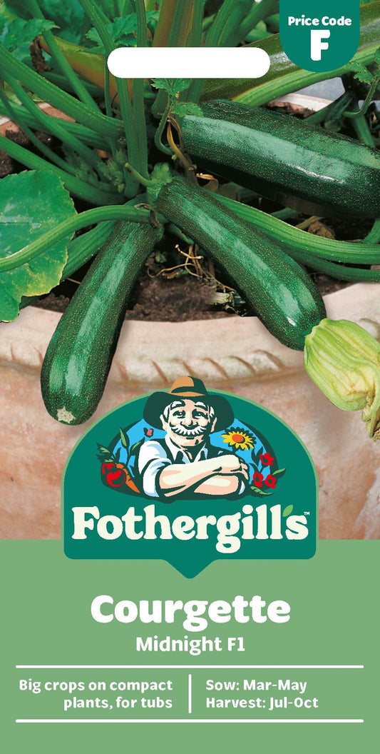 Fothergills Courgette Midnight F1 Seeds