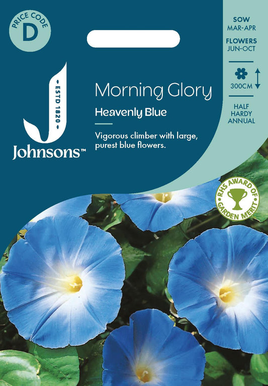Johnsons - Morning Glory Heavenly Blue - 45 Seeds
