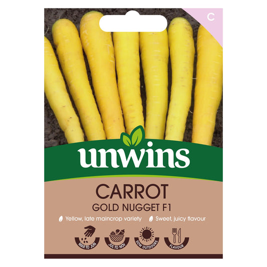 Unwins Vegetable Carrot Gold Nugget F1 Hybrid - 300 Seeds