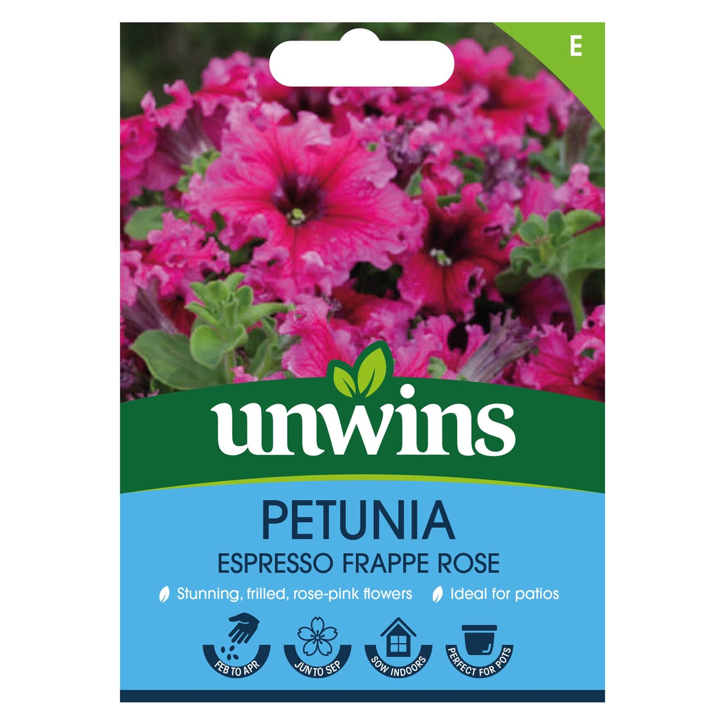 Unwins Flower Petunia Espresso Frappe Rose - 30 Seeds