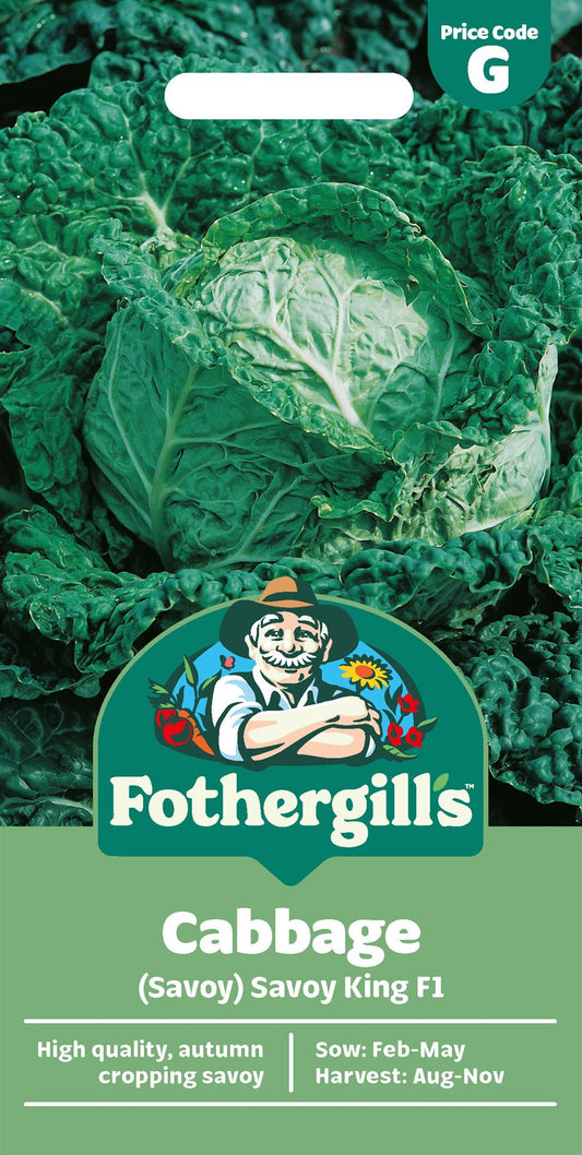 Fothergills Cabbage (Savoy) Savoy King F1 Seeds