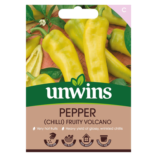 Unwins Vegetable Chilli Pepper Fruity Volcano - 8 Seeds