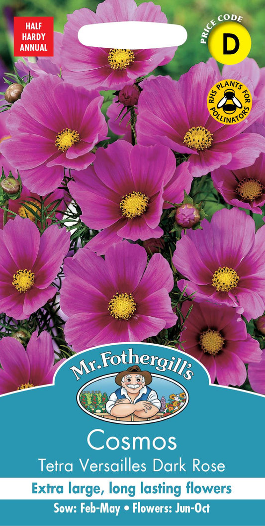 Mr Fothergills Cosmos Tetra Versailles Dark Rose 60 Seeds