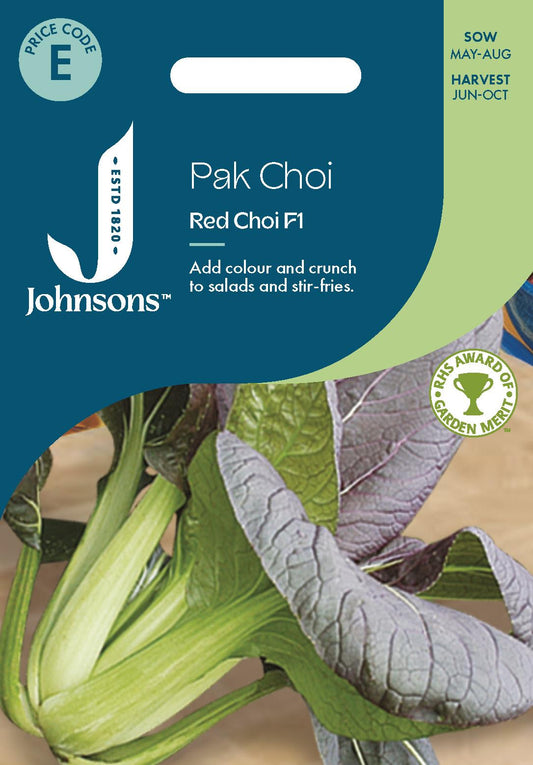 Johnsons - Pak Choi Red Choi F1 - 100 Seeds