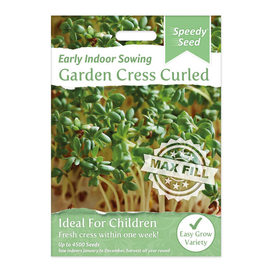 Speedy Seeds Vegetable  Garden Cress Curled Early Indoor Sowing