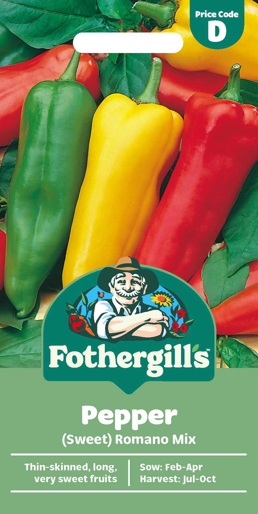 Fothergills Sweet Pepper Romano Mix Seeds