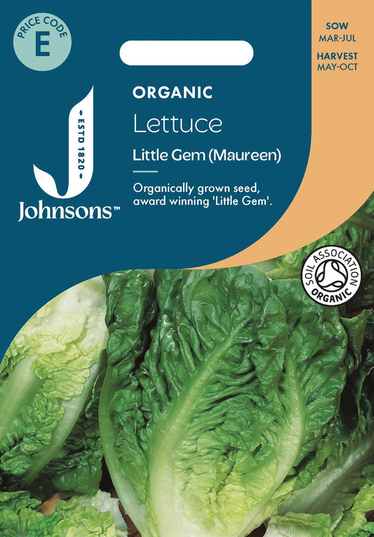 Johnsons - Organic Vegetable - Lettuce Little Gem Maureen - 250 Seeds