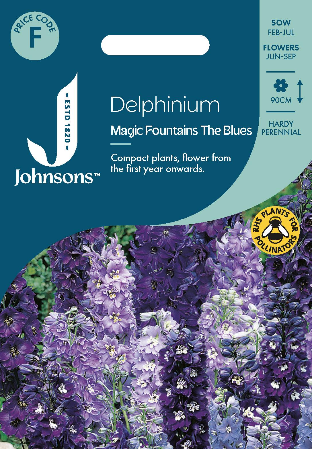 Johnsons - Delphinium Magic Fountains the Blues - 40 Seeds