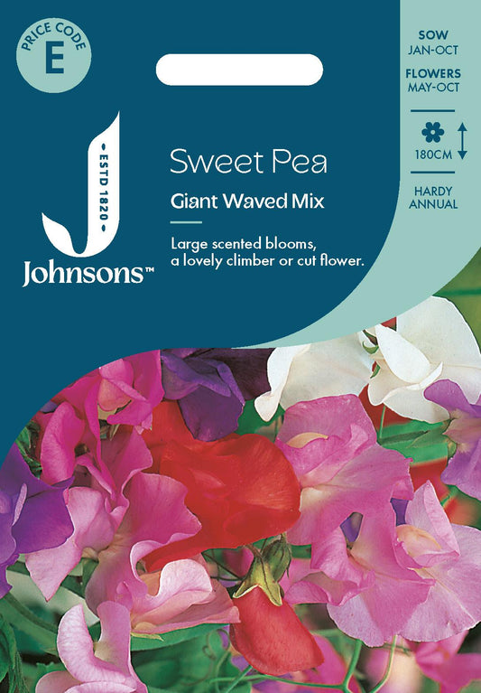 Johnsons - Sweet Pea Giant Waved Mix - 25 Seeds