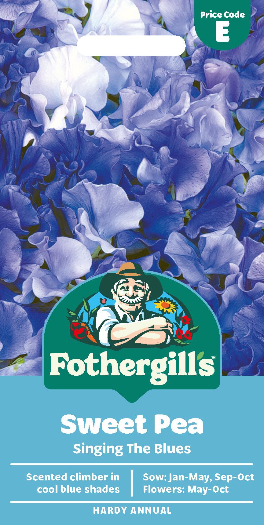 Fothergills Sweet Pea Singing The Blues Seeds