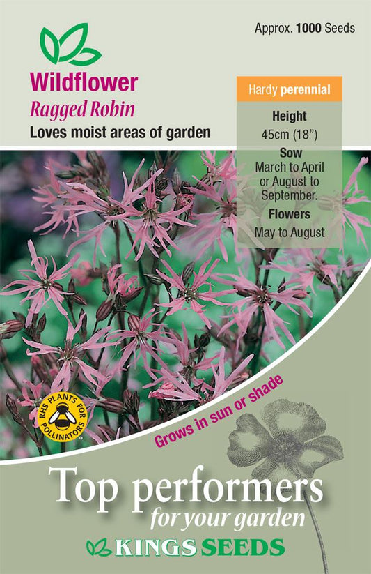 Kings Seeds Wild Flower Ragged Robin Seeds