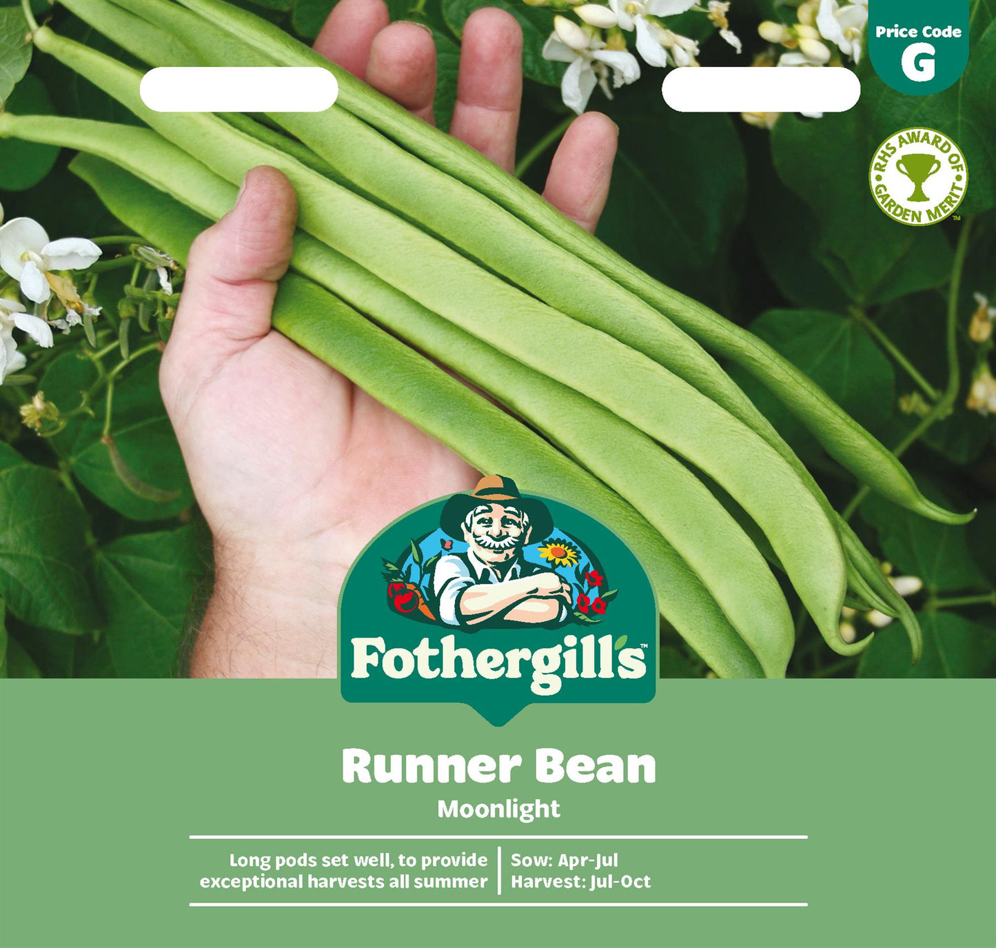 Fothergills Runner Bean Moonlight Seeds