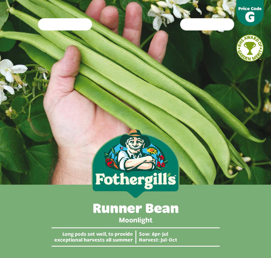 Fothergills Runner Bean Moonlight Seeds