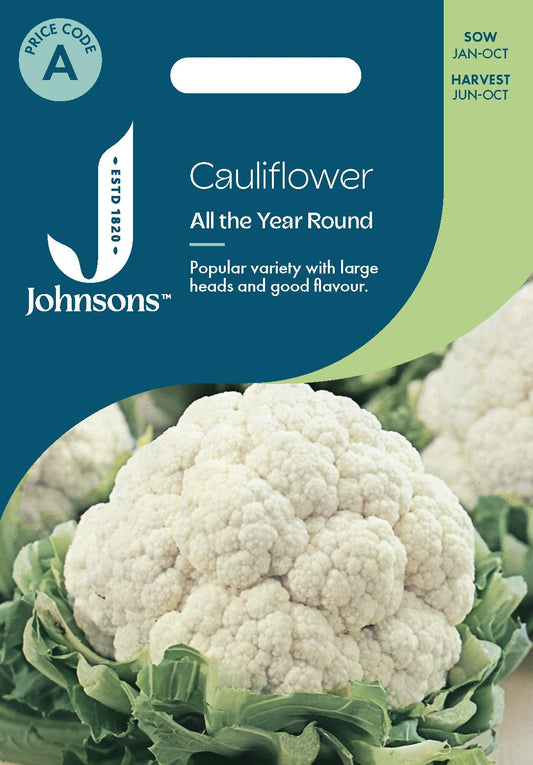 Johnsons - Cauliflower All the Year Round - 200 Seeds