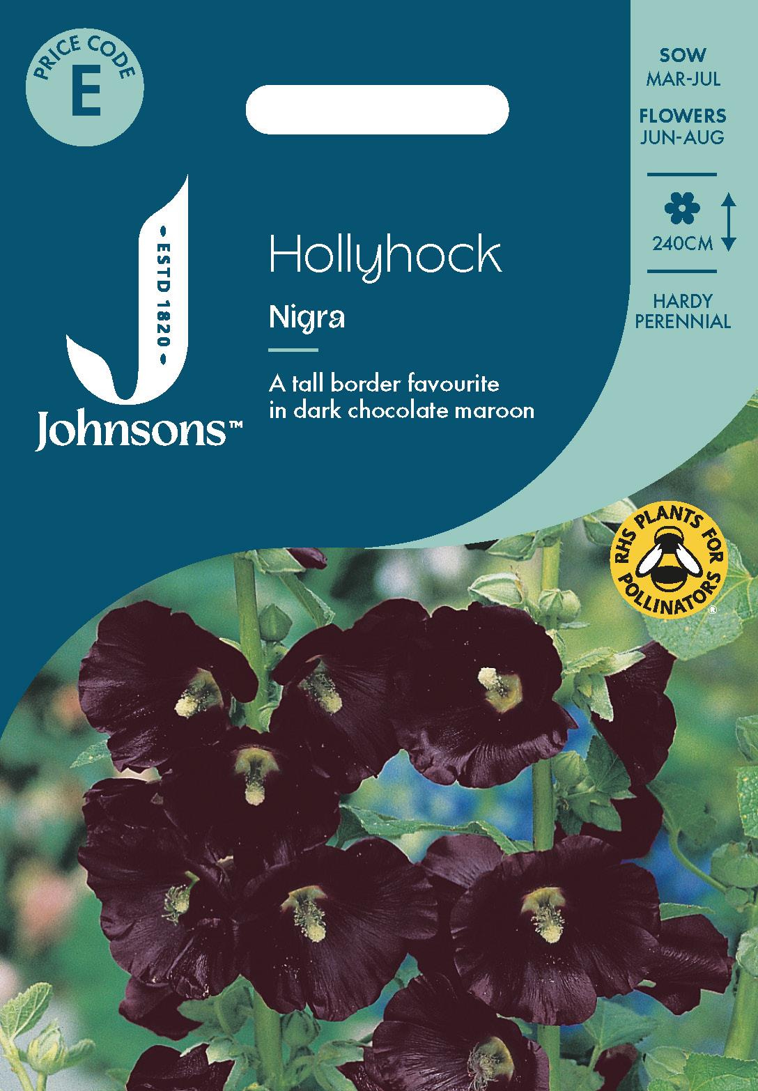 Johnsons - Hollyhock Nigra - 50 Seeds