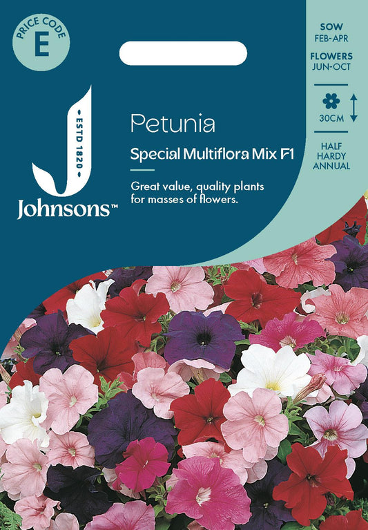 Johnsons - Petunia Special Multiflora Mix F1 - 120 Seeds