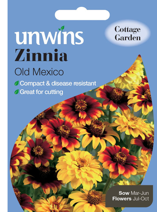 Unwins Zinnia Old Mexico 100 Seeds