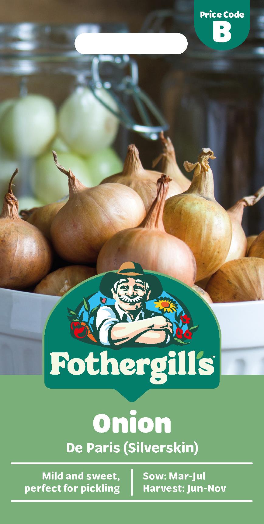 Fothergills Onion De Paris (Silverskin) Seeds