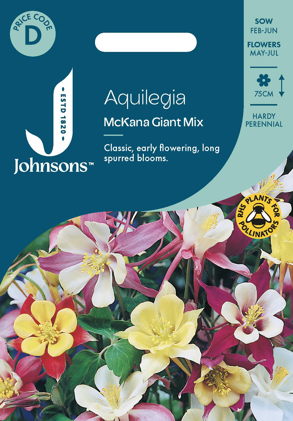 Johnsons - Aquilegia Mckana Giant Mix - 150 Seeds