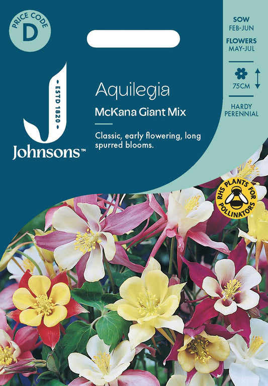 Johnsons - Aquilegia Mckana Giant Mix - 150 Seeds