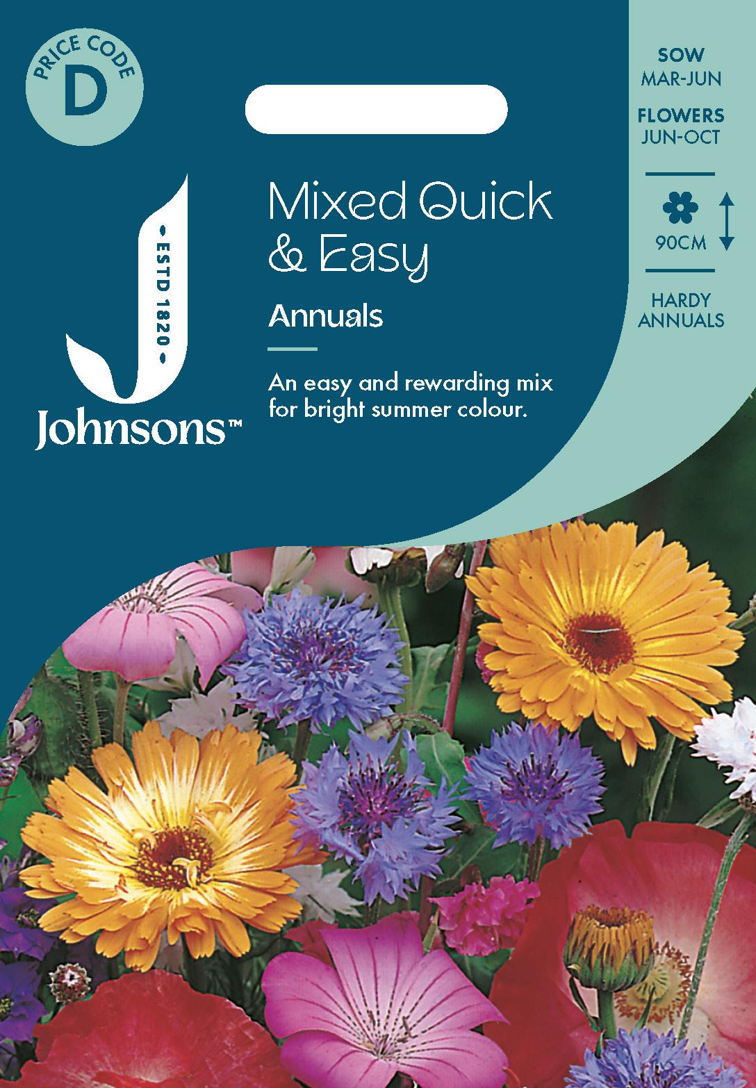 Johnsons - Mix Quick and Easy Annuals - 0.7 Seeds