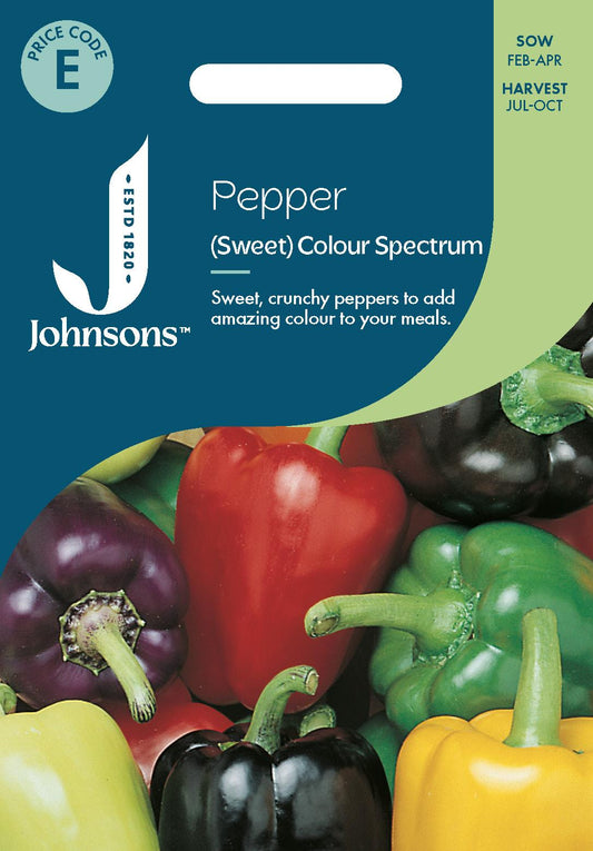 Johnsons - Pepper (sweet) Colour Spectrum - 50 Seeds