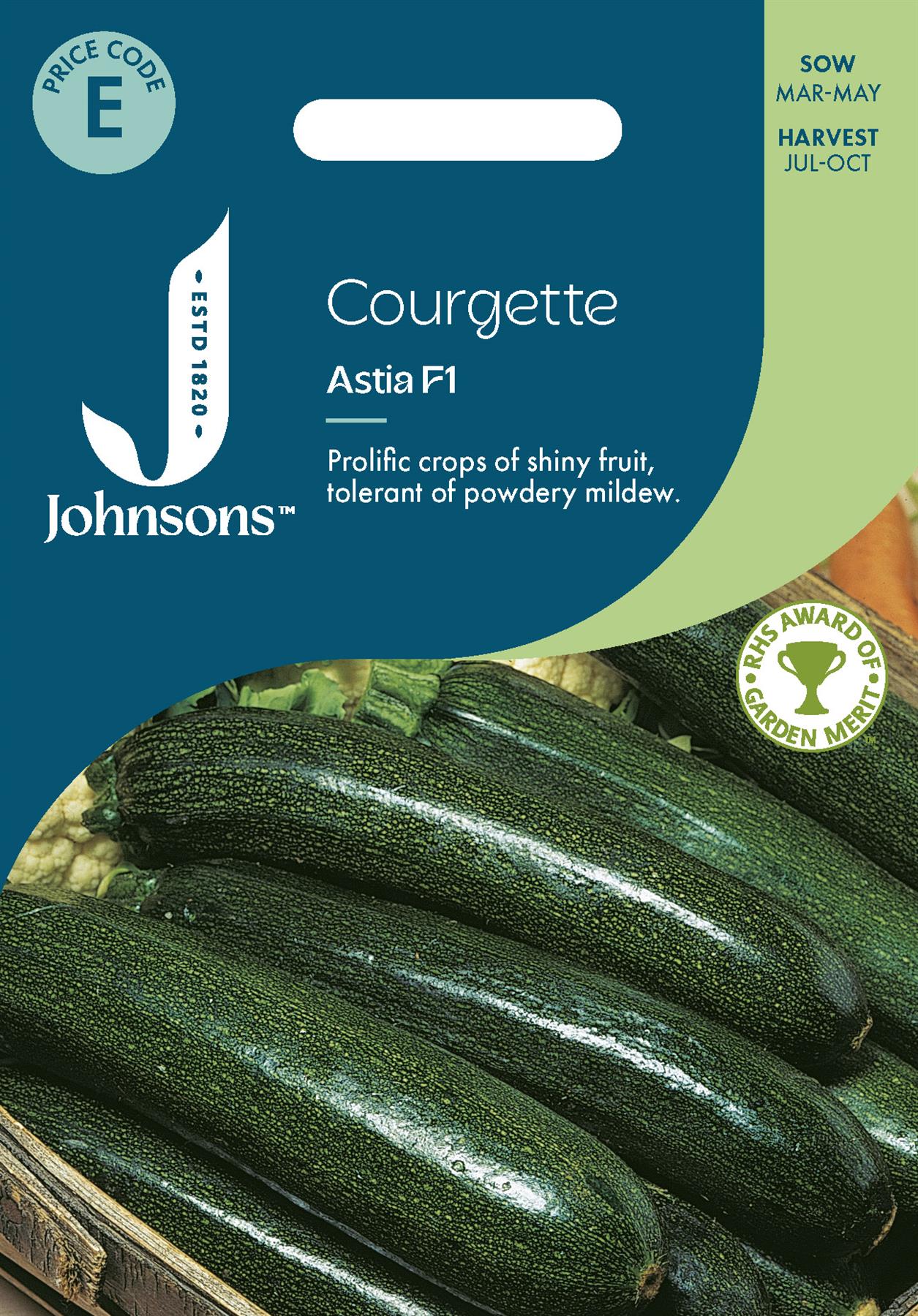 Johnsons - Courgette Astia F1 - 10 Seeds